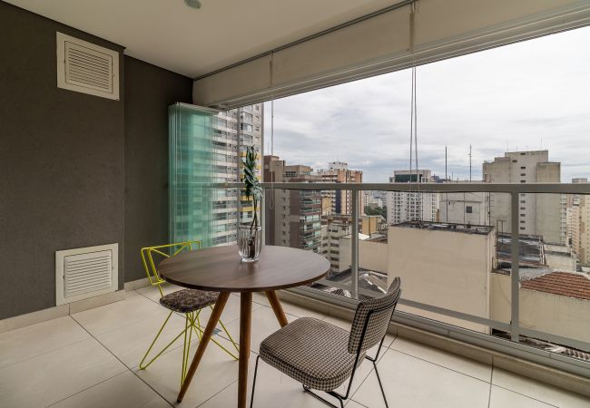 Estúdio em São Paulo - Baixo Augusta cama queen, piscina, academia e garagem Estúdio em São Paulo - Baixo Augusta cama queen, piscina, academia e garagem