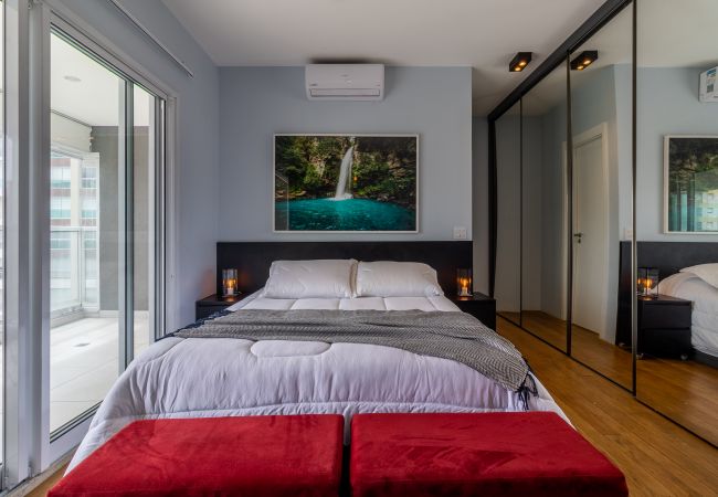 Estúdio em São Paulo - Baixo Augusta cama queen, piscina, academia e garagem Estúdio em São Paulo - Baixo Augusta cama queen, piscina, academia e garagem