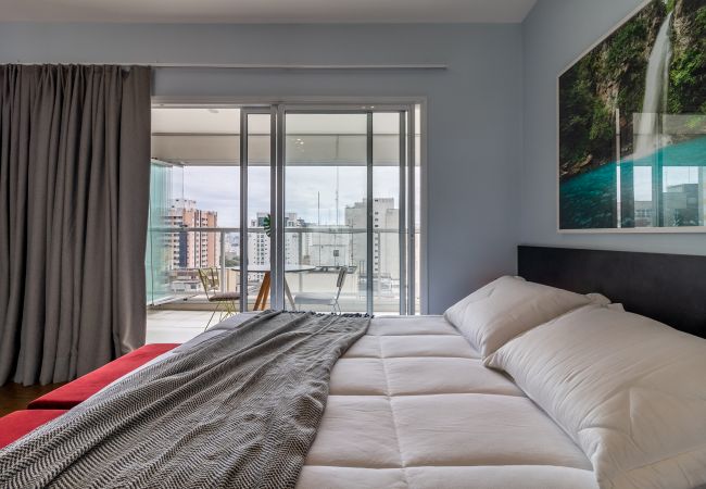 Estúdio em São Paulo - Baixo Augusta cama queen, piscina, academia e garagem Estúdio em São Paulo - Baixo Augusta cama queen, piscina, academia e garagem