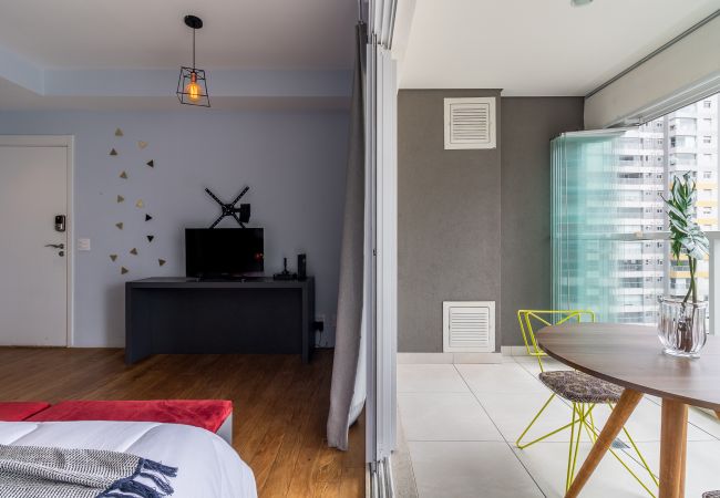 Estúdio em São Paulo - Baixo Augusta cama queen, piscina, academia e garagem Estúdio em São Paulo - Baixo Augusta cama queen, piscina, academia e garagem