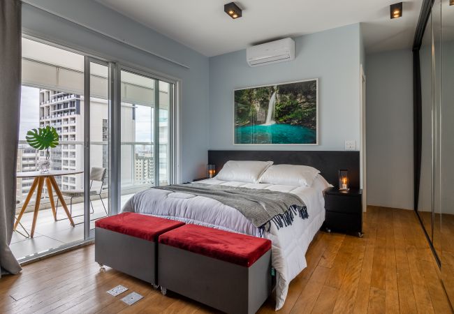 Estúdio em São Paulo - Baixo Augusta cama queen, piscina, academia e garagem Estúdio em São Paulo - Baixo Augusta cama queen, piscina, academia e garagem