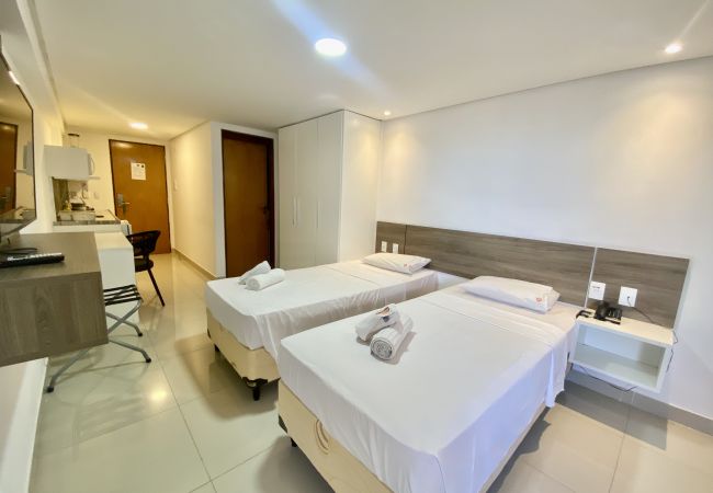 Apartamento em João Pessoa - GOLDFLAT | Cabo Branco | Duas camas de solteiro  Apartamento em João Pessoa - GOLDFLAT | Cabo Branco | Duas camas de solteiro