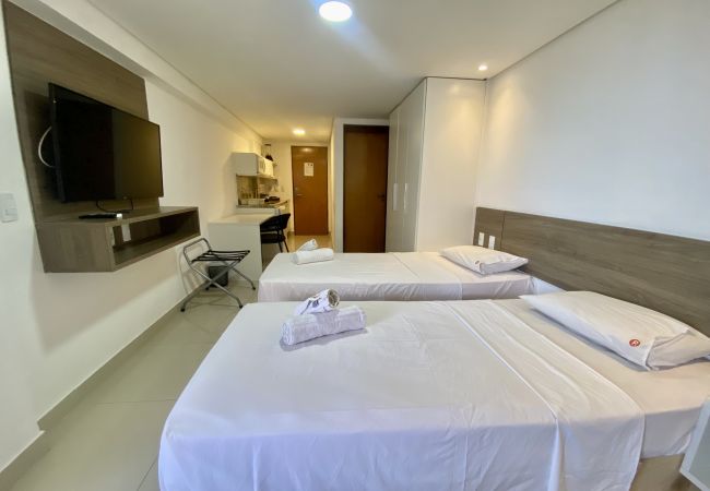 Apartamento em João Pessoa - GOLDFLAT | Cabo Branco | Duas camas de solteiro  Apartamento em João Pessoa - GOLDFLAT | Cabo Branco | Duas camas de solteiro