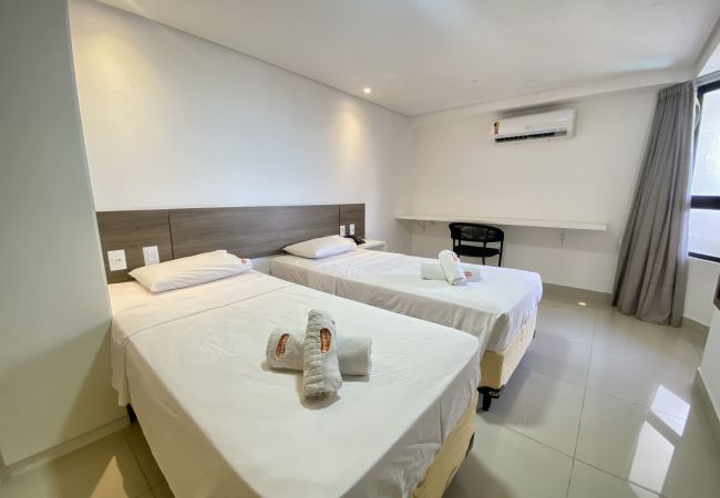 Apartamento em João Pessoa - GOLDFLAT | Cabo Branco | Duas camas de solteiro  Apartamento em João Pessoa - GOLDFLAT | Cabo Branco | Duas camas de solteiro