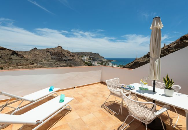 Apartamento em Mogán - Vivienda vacacional con terraza y vistas al mar
