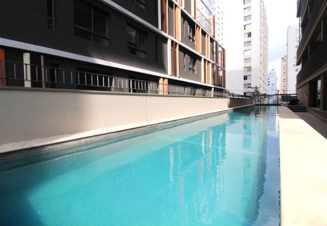 Estúdio em São Paulo - Apto nos Jardins com Ar/Wifi/Piscina Estúdio em São Paulo - Apto nos Jardins com Ar/Wifi/Piscina