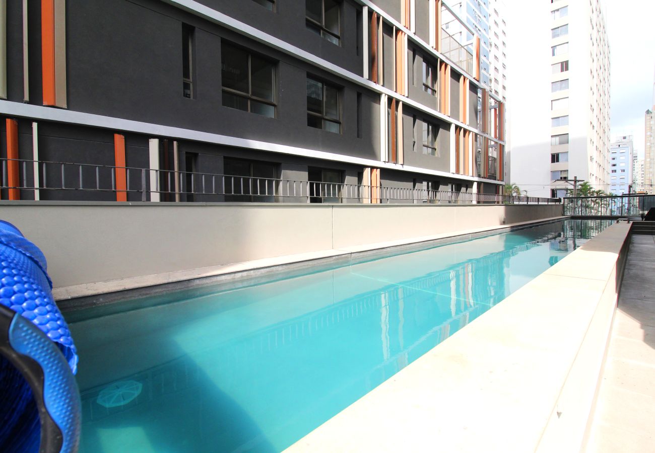 Estúdio em São Paulo - Apto nos Jardins com Ar/Wifi/Piscina Estúdio em São Paulo - Apto nos Jardins com Ar/Wifi/Piscina