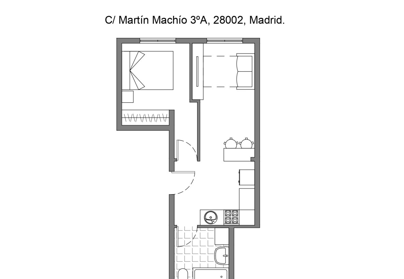 Apartamento em Madrid - Acogedor apartamento de un dormitorio en Chamartin  Apartamento em Madrid - Acogedor apartamento de un dormitorio en Chamartin