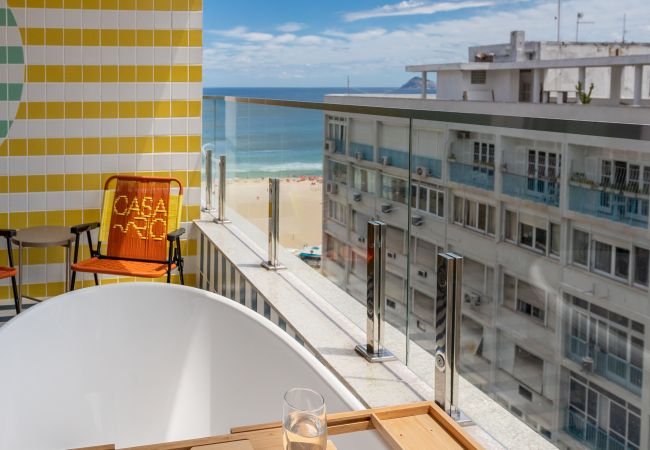 Apartamento em Rio de Janeiro - Vista para o Mar e Varanda com Banheira | Q5 Apartamento em Rio de Janeiro - Vista para o Mar e Varanda com Banheira | Q5