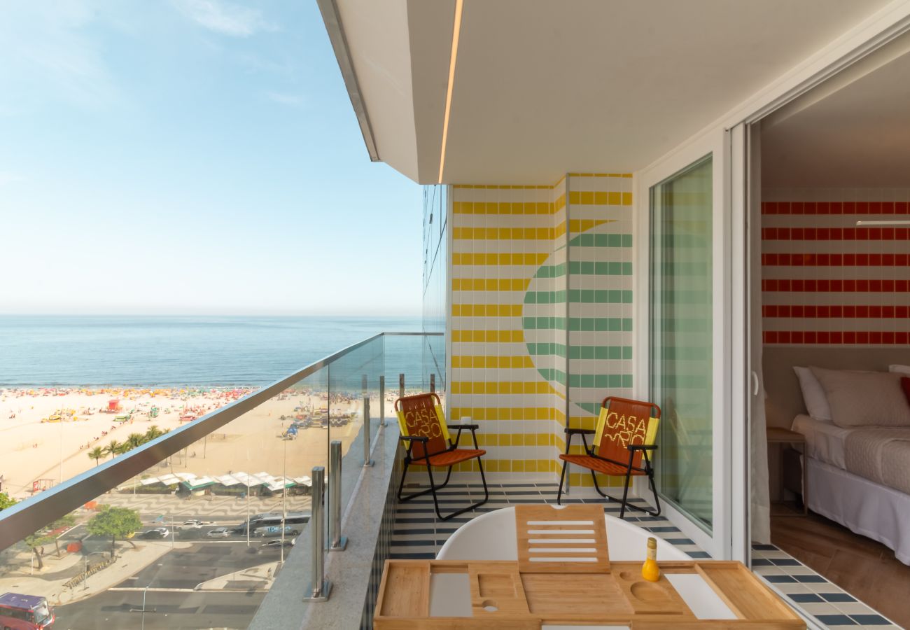 Apartamento em Rio de Janeiro - Vista para o Mar e Varanda com Banheira | Q23