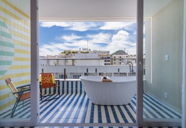 Apartamento em Rio de Janeiro - Vista para o Mar e Varanda com Banheira | Q11 Apartamento em Rio de Janeiro - Vista para o Mar e Varanda com Banheira | Q11