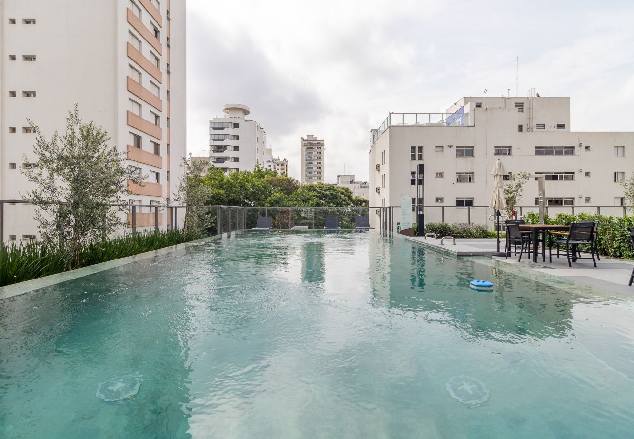 Estúdio em São Paulo - Campo Belo, piscina, GYM e Ar Estúdio em São Paulo - Campo Belo, piscina, GYM e Ar