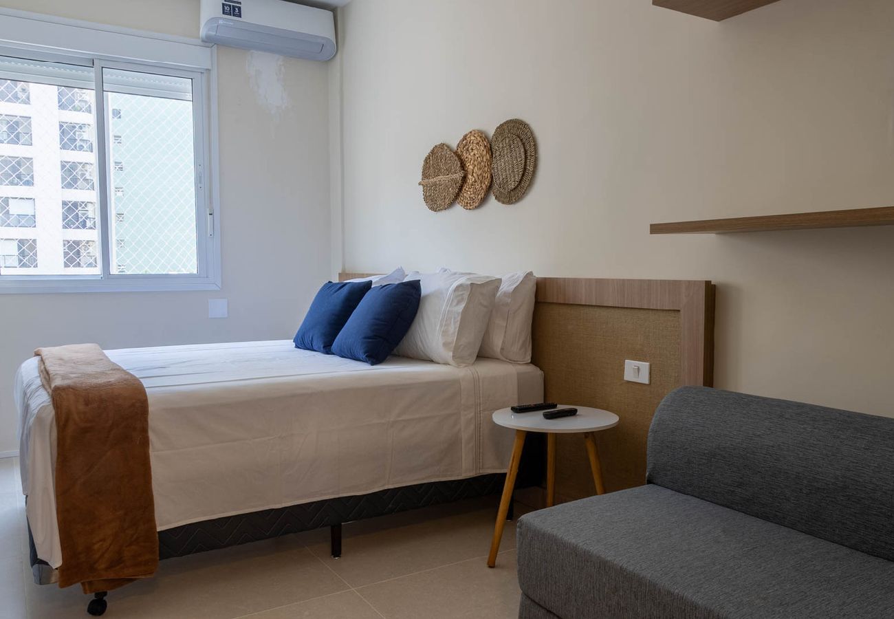 Apartamento em Santos - Apto com Wi-Fi frente mar - Conforto e Praticidade Apartamento em Santos - Apto com Wi-Fi frente mar - Conforto e Praticidade