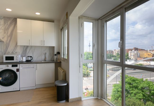 Apartamento em Madrid - Piso moderno de 1 dormitorio con ventanales y sofá cama para invitados en Madrid.Temporal  Apartamento em Madrid - Piso moderno de 1 dormitorio con ventanales y sofá cama para invitados en Madrid.Temporal