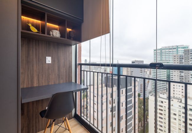 Estúdio em São Paulo - Vista da cidade do 22 andar  Estúdio em São Paulo - Vista da cidade do 22 andar