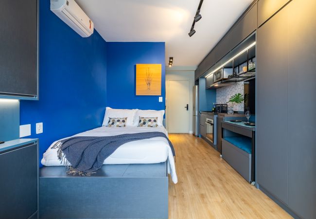 Estúdio em São Paulo - Vista da cidade do 22 andar  Estúdio em São Paulo - Vista da cidade do 22 andar