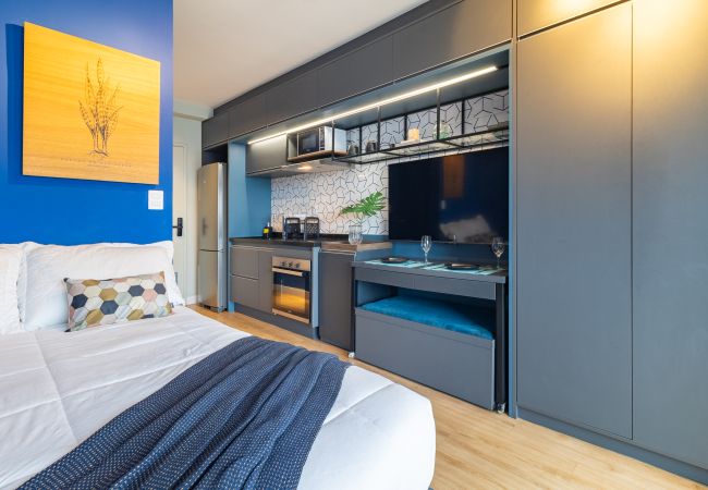 Estúdio em São Paulo - Vista da cidade do 22 andar  Estúdio em São Paulo - Vista da cidade do 22 andar