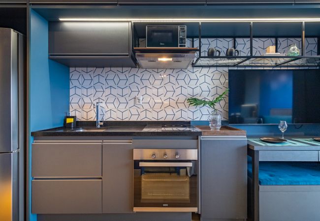 Estúdio em São Paulo - Vista da cidade do 22 andar  Estúdio em São Paulo - Vista da cidade do 22 andar