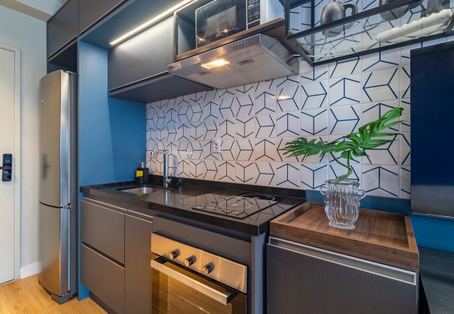 Estúdio em São Paulo - Vista da cidade do 22 andar  Estúdio em São Paulo - Vista da cidade do 22 andar