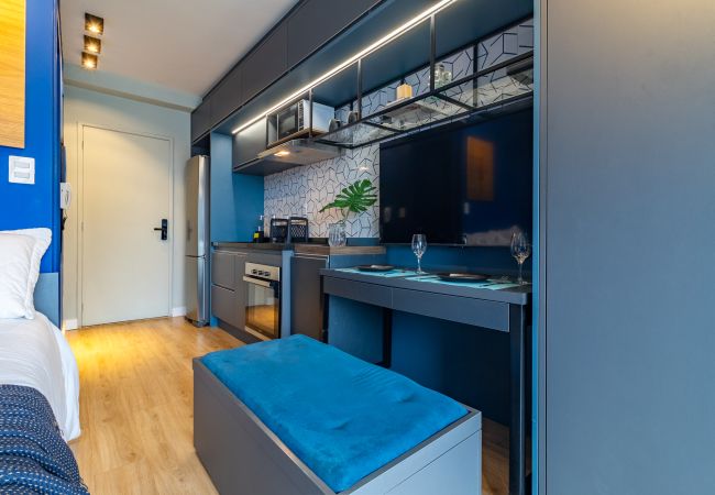 Estúdio em São Paulo - Vista da cidade do 22 andar  Estúdio em São Paulo - Vista da cidade do 22 andar