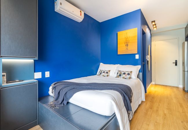 Estúdio em São Paulo - Vista da cidade do 22 andar  Estúdio em São Paulo - Vista da cidade do 22 andar