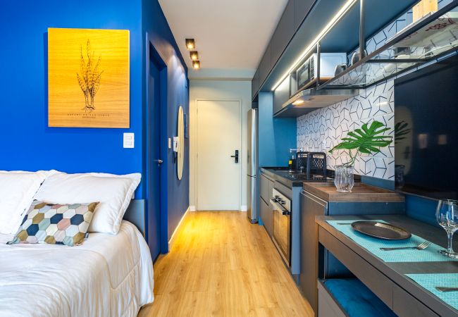 Estúdio em São Paulo - Vista da cidade do 22 andar  Estúdio em São Paulo - Vista da cidade do 22 andar