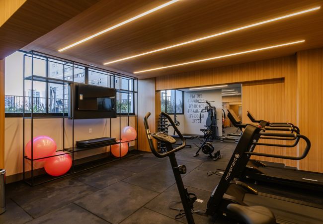 Apartamento em São Paulo - Studio c/ academia e piscina a 3 min do Allianz Apartamento em São Paulo - Studio c/ academia e piscina a 3 min do Allianz