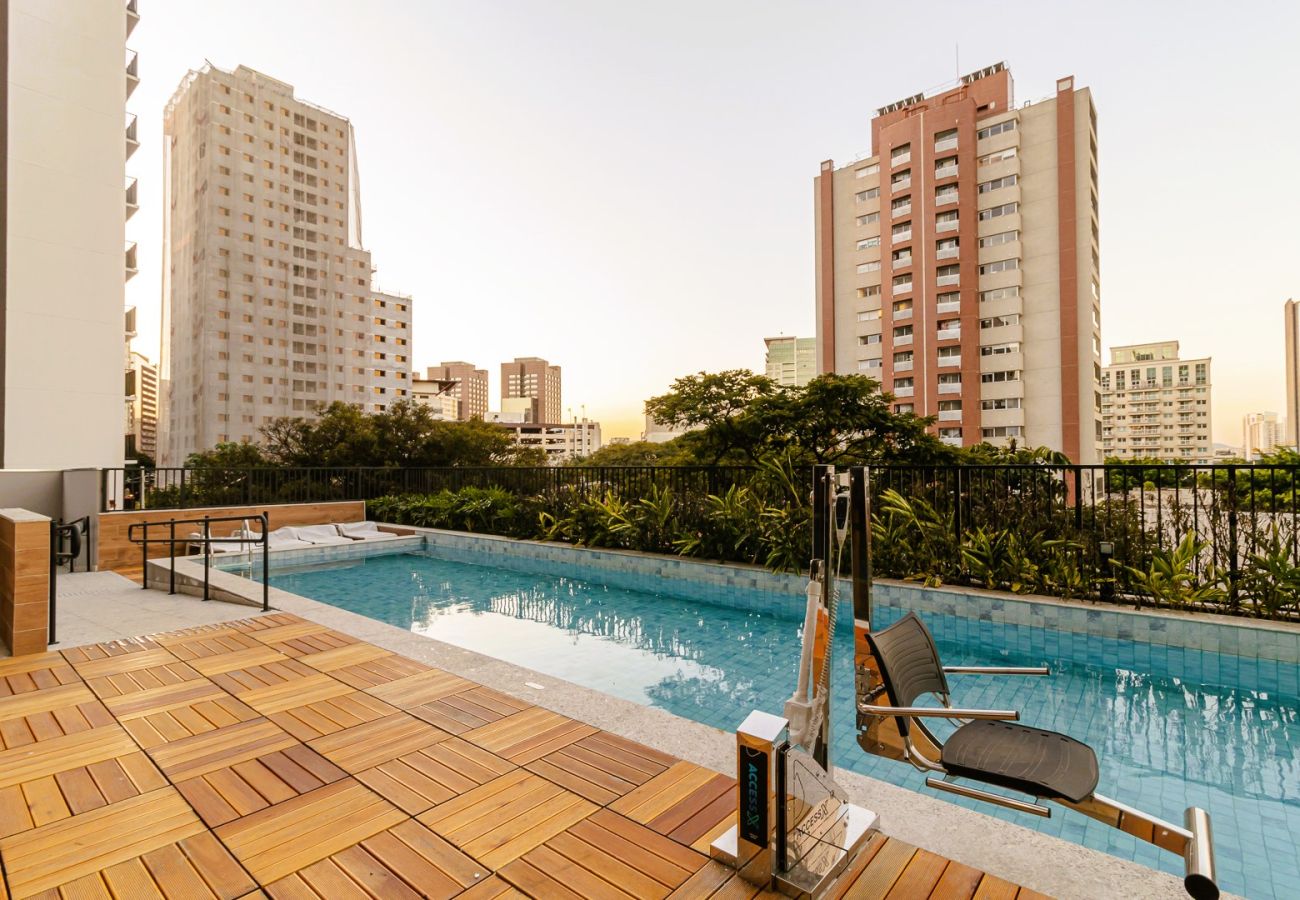 Apartamento em São Paulo - Studio c/ academia e piscina a 3 min do Allianz Apartamento em São Paulo - Studio c/ academia e piscina a 3 min do Allianz