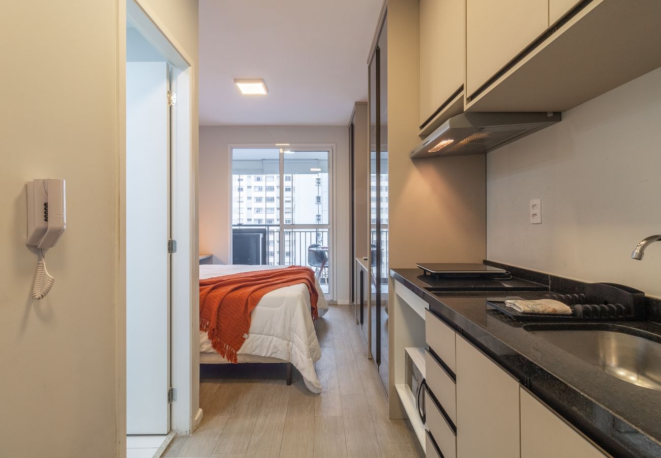 Estúdio em São Paulo - YCP 704 Piscina, varanda e academia Estúdio em São Paulo - YCP 704 Piscina, varanda e academia