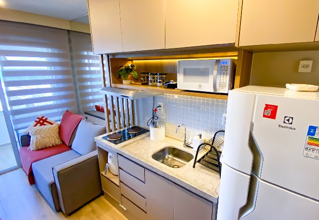 Apartamento em Salvador - Flat Beira-Mar com Varanda, Piscina e Academia Apartamento em Salvador - Flat Beira-Mar com Varanda, Piscina e Academia