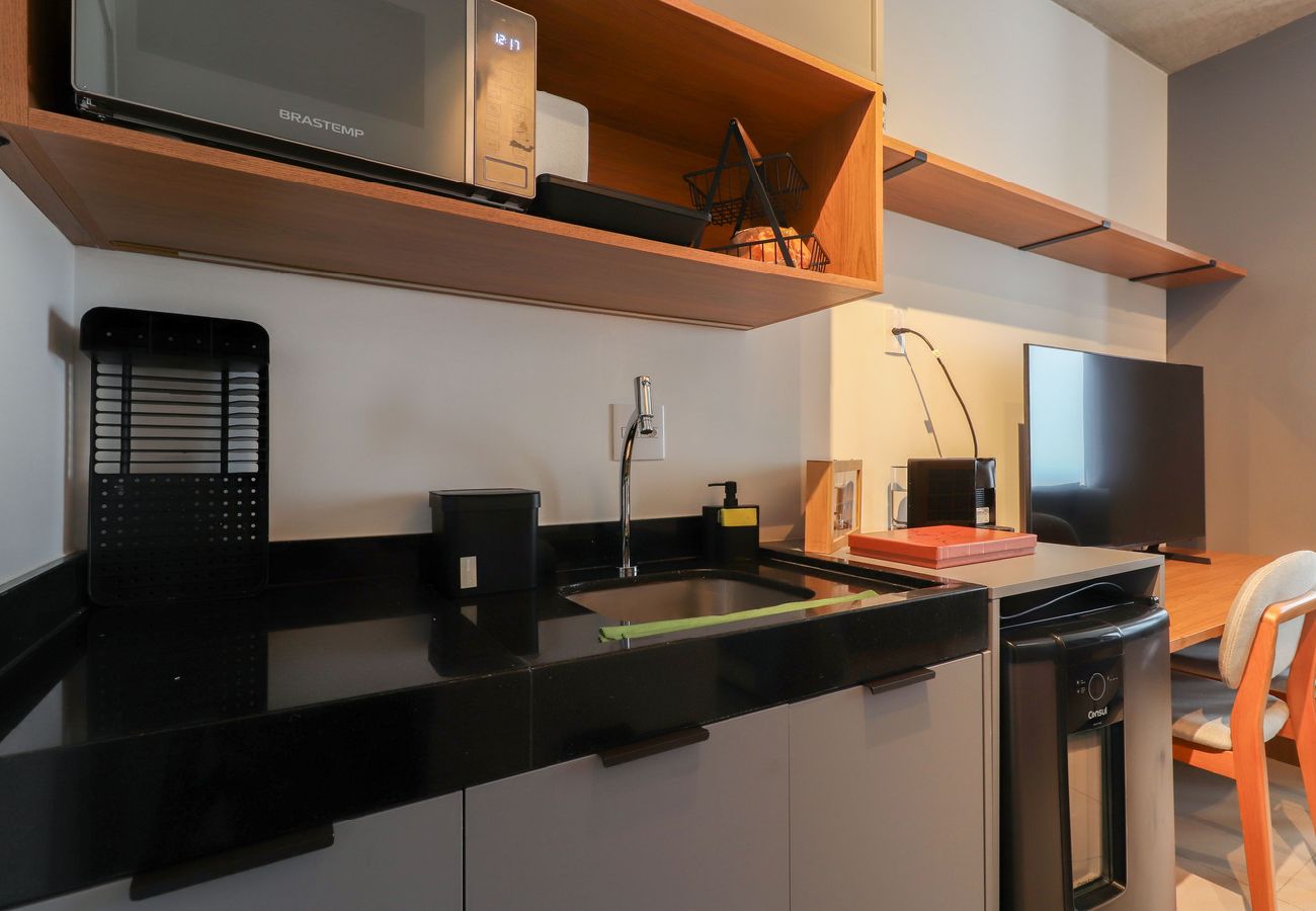 Apartamento em São Paulo - Flat moderno perto do metrô e do Parque Ibirapuera Apartamento em São Paulo - Flat moderno perto do metrô e do Parque Ibirapuera