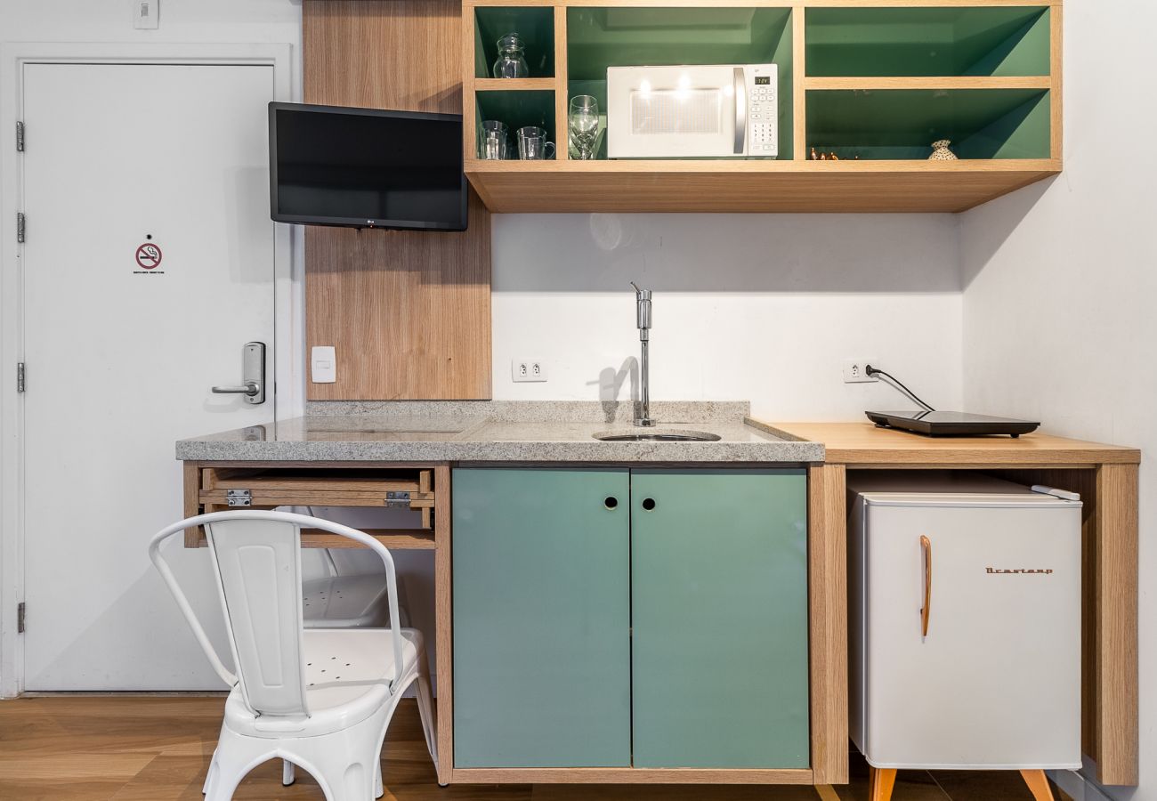 Studio in São Paulo -  SSAOLUIZ419  - Charming on AV São Luiz next to the subway with swimming pool Studio in São Paulo -  SSAOLUIZ419  - Charming on AV São Luiz next to the subway with swimming pool