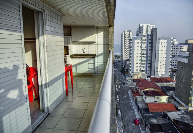  in Praia Grande - Flat c WiFi a 250m a pé da Praia da Guilhermina/SP