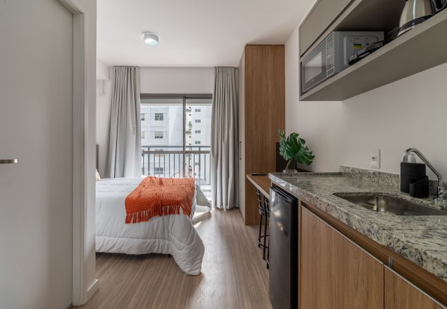 Studio in São Paulo - BENTO304 Complete Studio w/ Pool and Gym Studio in São Paulo - BENTO304 Complete Studio w/ Pool and Gym