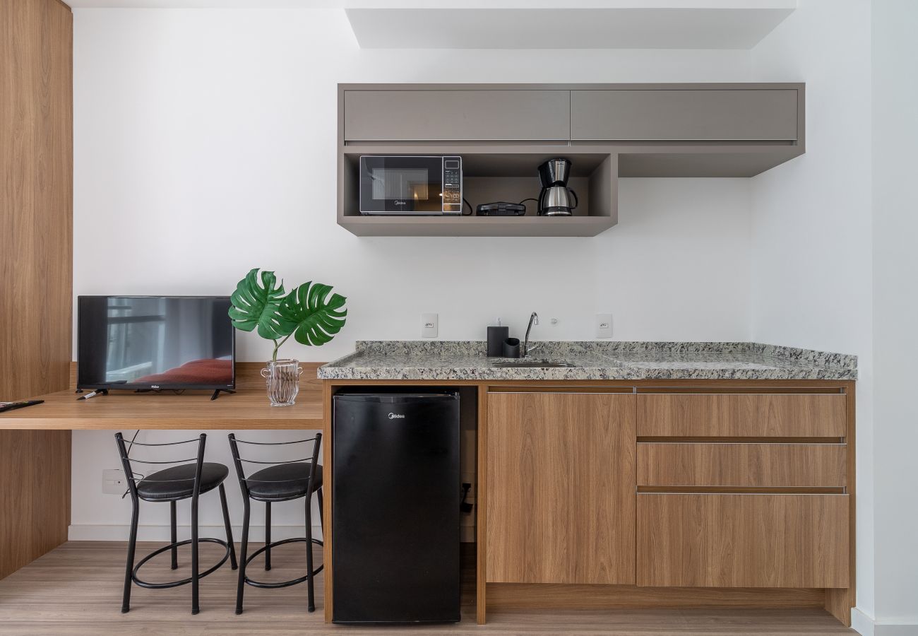 Studio in São Paulo - BENTO304 Complete Studio w/ Pool and Gym Studio in São Paulo - BENTO304 Complete Studio w/ Pool and Gym