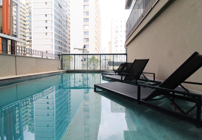 Studio in São Paulo - Apto nos Jardins com Ar/Wifi/Piscina Studio in São Paulo - Apto nos Jardins com Ar/Wifi/Piscina