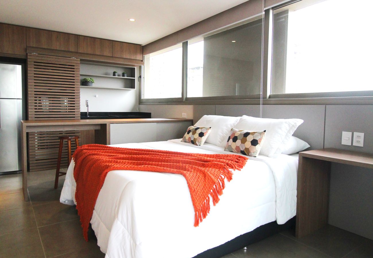 Studio in São Paulo - Apto nos Jardins com Ar/Wifi/Piscina Studio in São Paulo - Apto nos Jardins com Ar/Wifi/Piscina