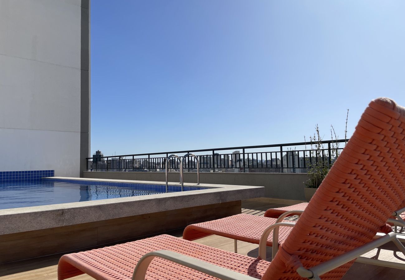 Studio in São Paulo - Swimming pool, gym 100 meters from Mackenzie Studio in São Paulo - Swimming pool, gym 100 meters from Mackenzie