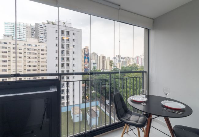 Studio in São Paulo - YCP 704 Pool, balcony and gym Studio in São Paulo - YCP 704 Pool, balcony and gym