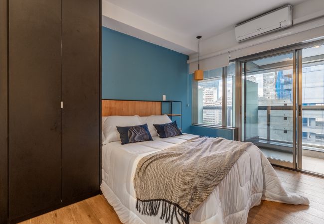 Estudio en São Paulo - Estudio de lujo con vistas a la ciudad a 50 metros del metro