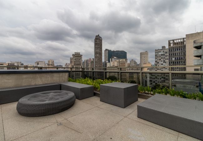 Estudio en São Paulo - Nuevo estudio a 50 metros del metro con una vista increíble Estudio en São Paulo - Nuevo estudio a 50 metros del metro con una vista increíble