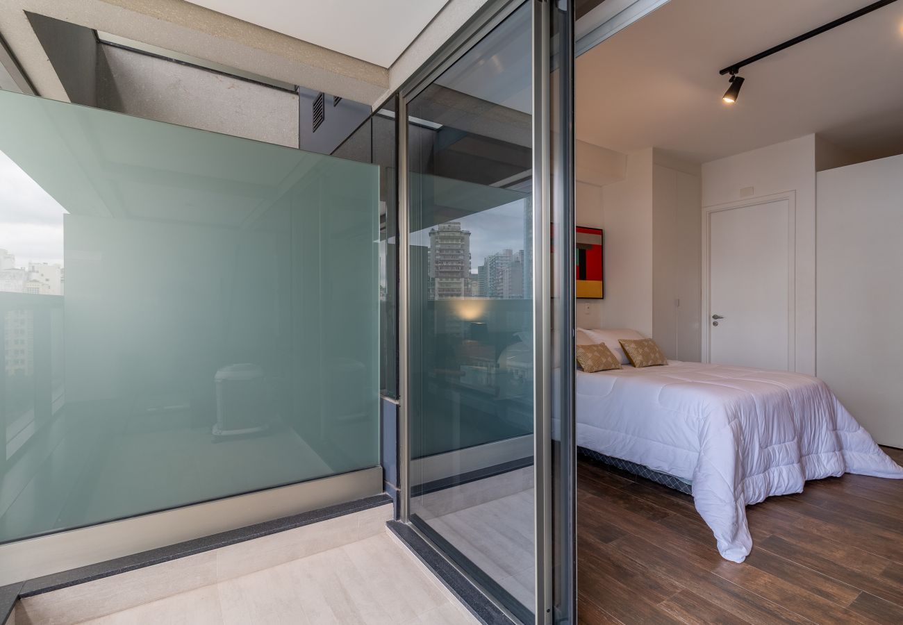 Estudio en São Paulo - Nuevo estudio a 50 metros del metro con una vista increíble Estudio en São Paulo - Nuevo estudio a 50 metros del metro con una vista increíble