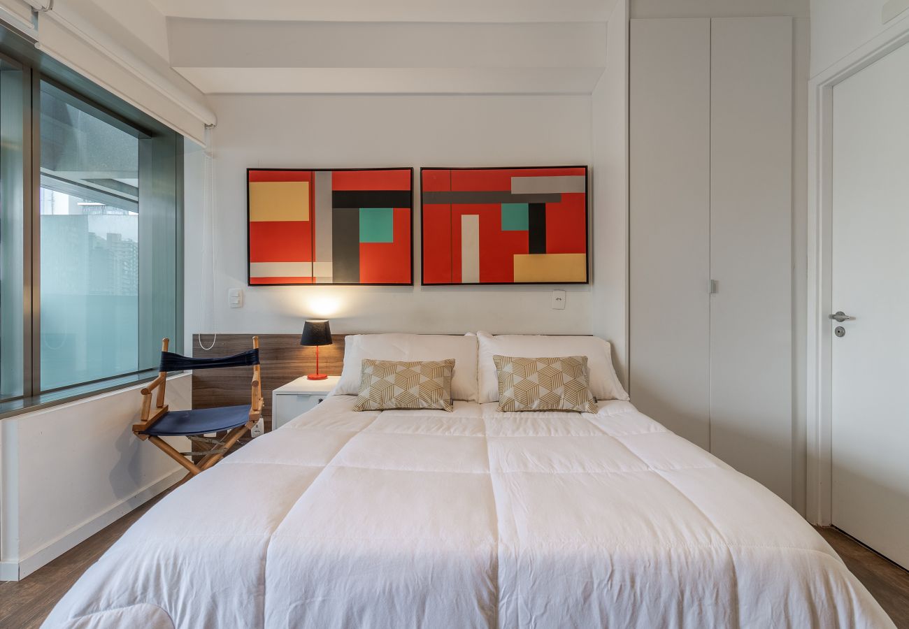 Estudio en São Paulo - Nuevo estudio a 50 metros del metro con una vista increíble Estudio en São Paulo - Nuevo estudio a 50 metros del metro con una vista increíble