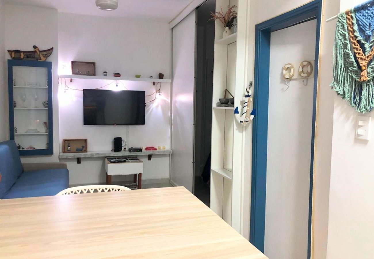 Apartamento en Santos - Apto aconchegante e bem localizado com ar e wi-fi