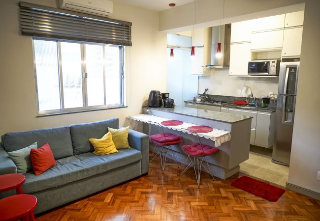 Apartamento en Rio de Janeiro - SCL206| Dormitorio y salón modernos en Botafogo Apartamento en Rio de Janeiro - SCL206| Dormitorio y salón modernos en Botafogo