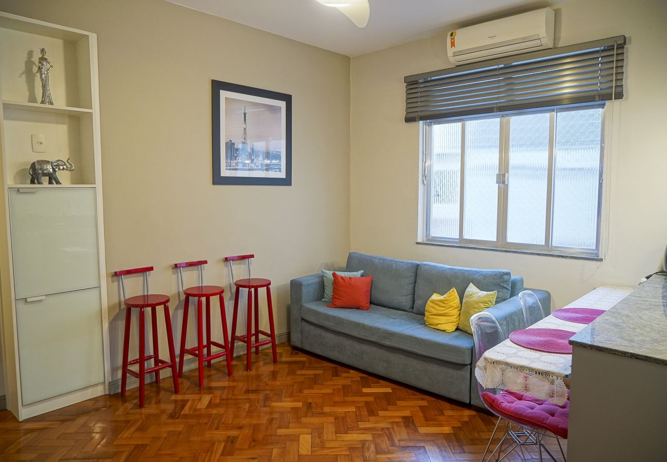 Apartamento en Rio de Janeiro - SCL206| Dormitorio y salón modernos en Botafogo Apartamento en Rio de Janeiro - SCL206| Dormitorio y salón modernos en Botafogo
