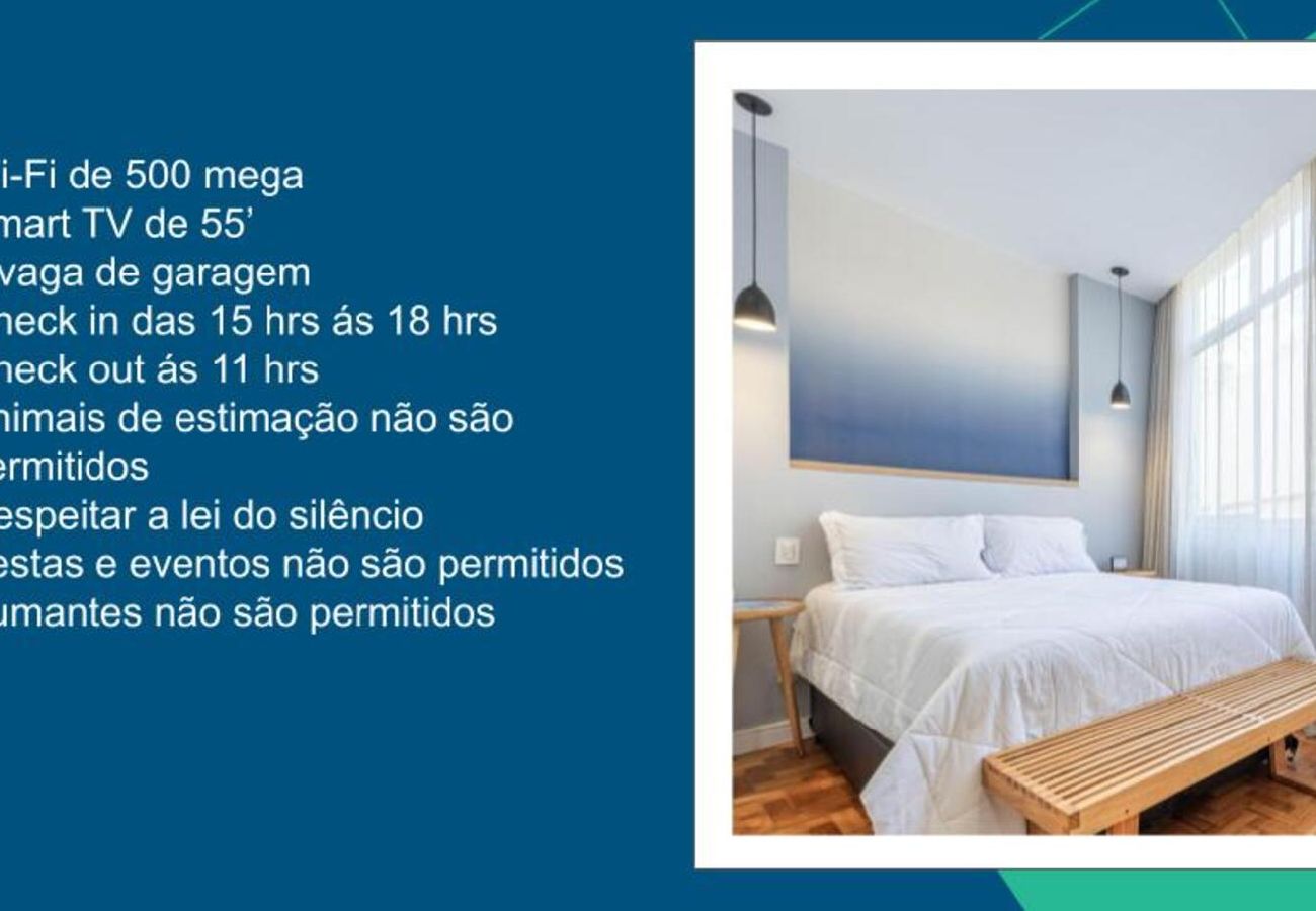 Apartamento en Rio de Janeiro - Estúdio com Wi-Fi a 200m da Praia de Copacabana/RJ Apartamento en Rio de Janeiro - Estúdio com Wi-Fi a 200m da Praia de Copacabana/RJ