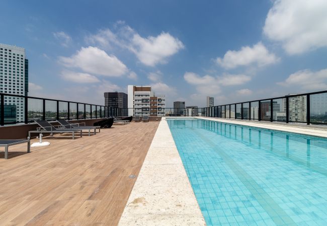 Estudio en São Paulo - BSide Pinheiros com A/c, GYM e piscina