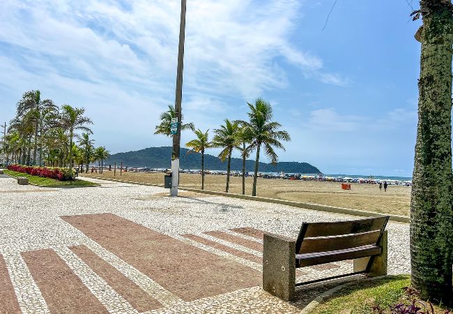 Apartamento en Praia Grande - Lindo apto c vista à beira mar em Praia Grande/SP
