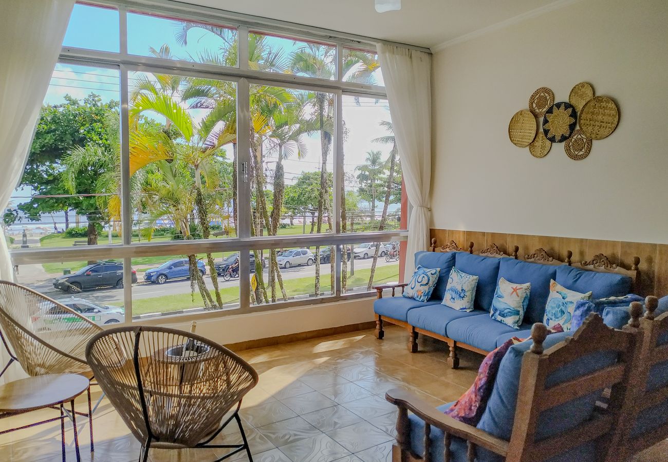 Apartamento en Santos - Apto completo no Embaré: Beira Mar | Ar | Garagem